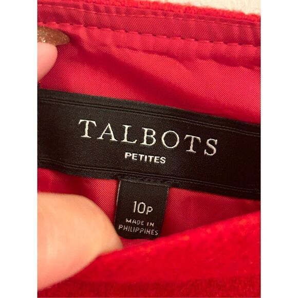 Talbots Red Wool Skirt 10P Holiday, Christmas, Valentine's Day EUC - Picture 3 of 8